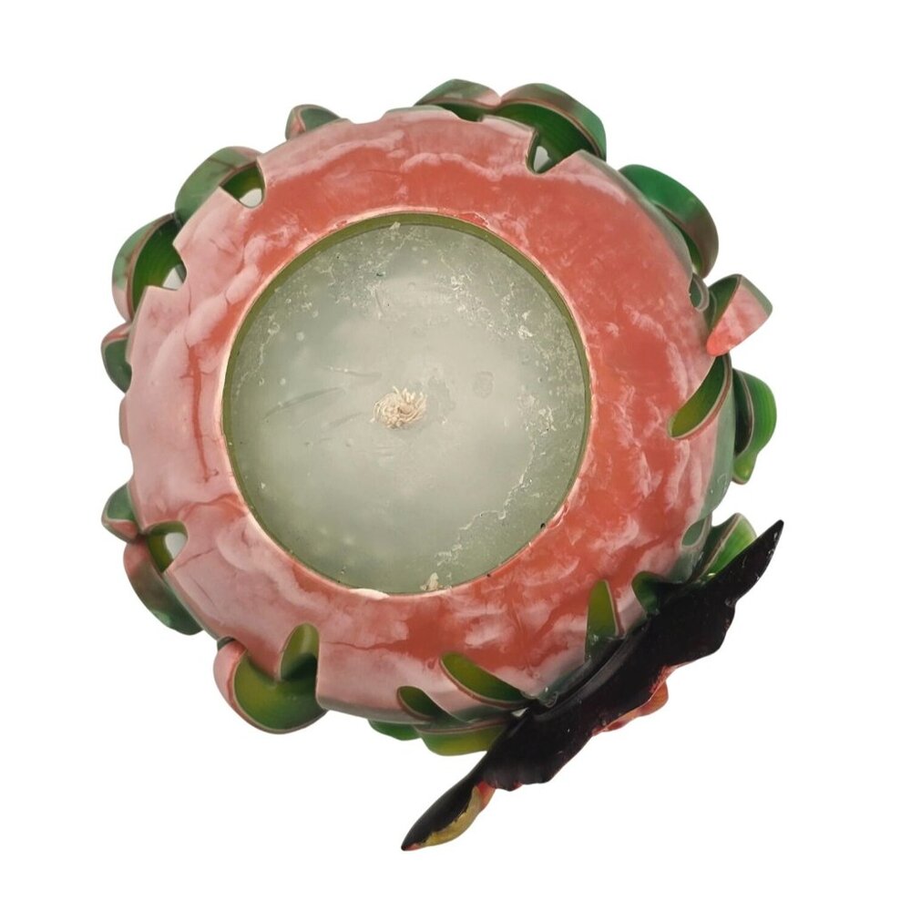 Rose hand Carved Round Candle - Picture 6 of 6